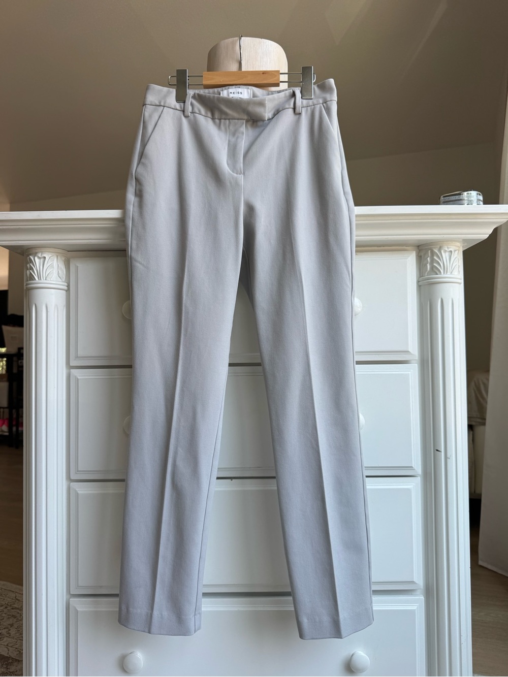 REISS Light Gray Tailored Slim Pants Women’s US 4 EU 36